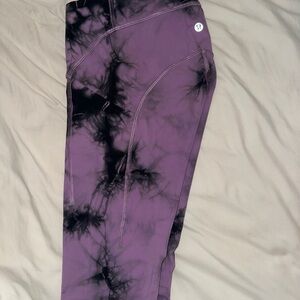 Lululemon Purple and Black TieDye Leggings